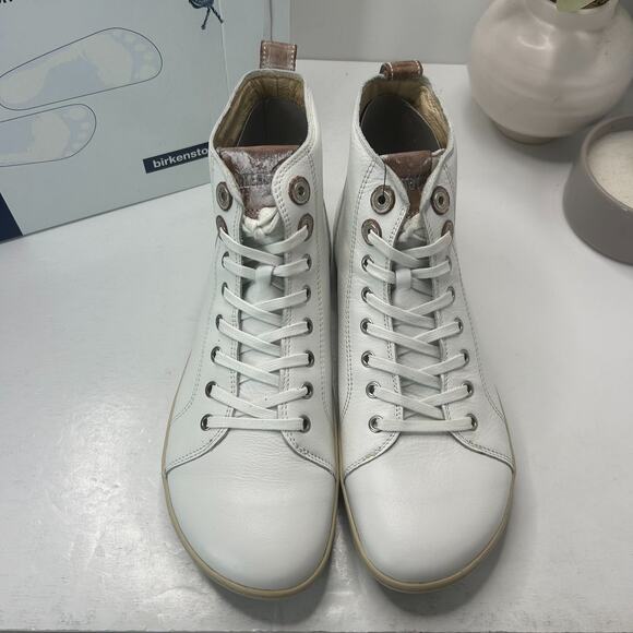 Birkenstock Bartlett Goat Leather High Top Shoes White 0450421 Men 11/EU 44 NWB - Picture 5 of 10